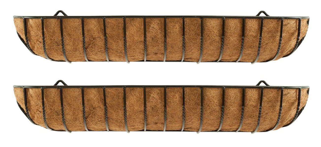 Selections Metal Wall Trough Planters (120cm Trough x 2)