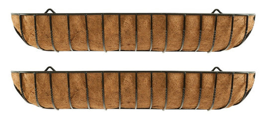 Selections Metal Wall Trough Planters (120cm Trough x 2)