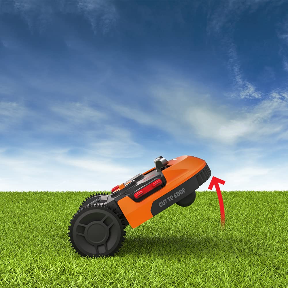 WORX Landroid L WR148E Robot Lawn Mower for large gardens up to 800m2 / Automatic robotic lawn mower for manicured lawn with application control, wifi connectivity
