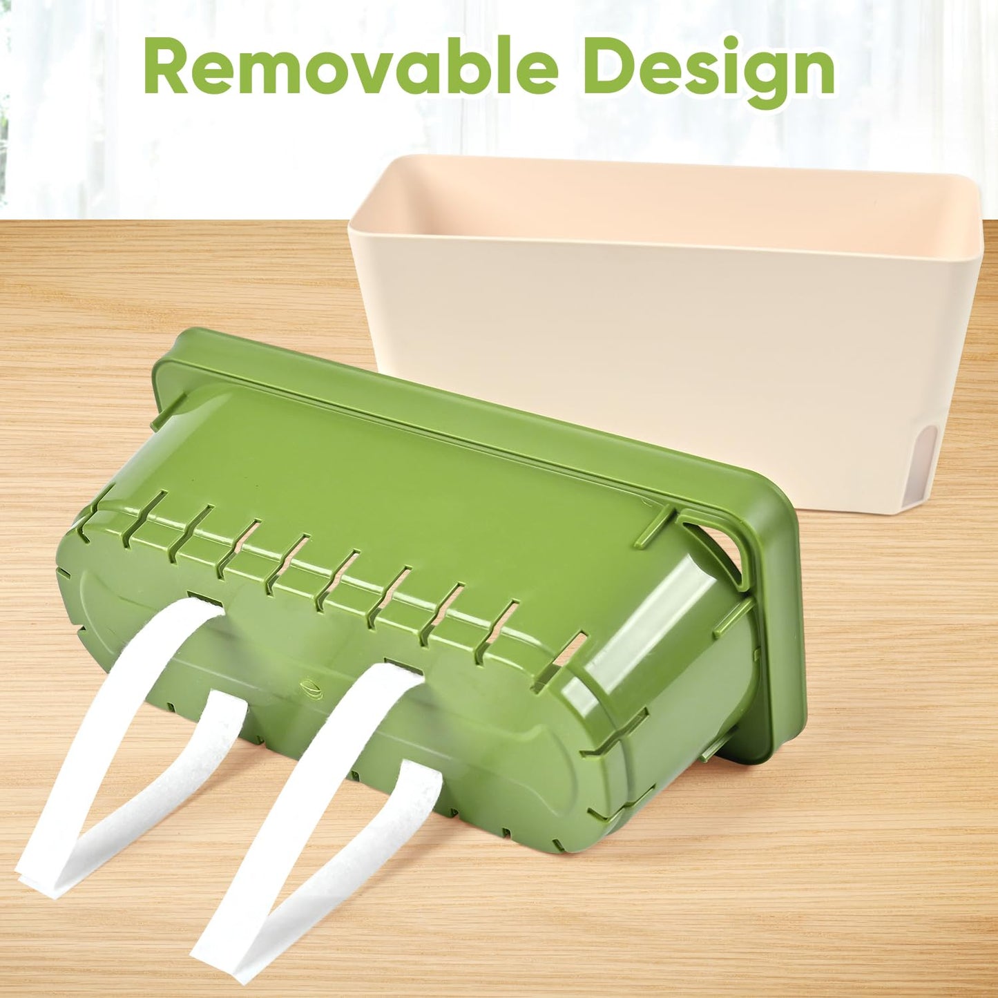 Fuyuleyo Self Watering Plant Pots 27CM, Set of 3 Rectangular Windowsill Herb Planter Box with Visual Water Level Window, Modern Plastic Herb Flower Pots for Indoor Outdoor Garden Balcony Planters