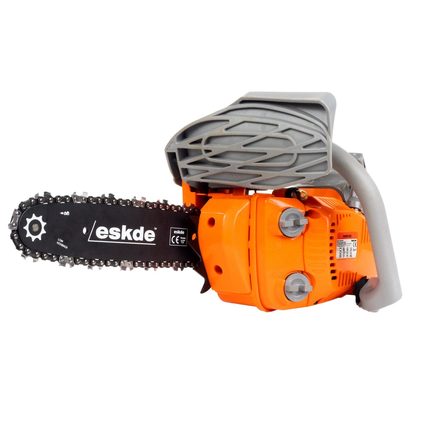 eSkde New Model CS26-S82 25.4cc Top Handle Petrol Chainsaw, Lightweight, Professional, Easy Start with 10” Bar, 2 Chains & Bar Cover; for All Types of Tree Maintenance.