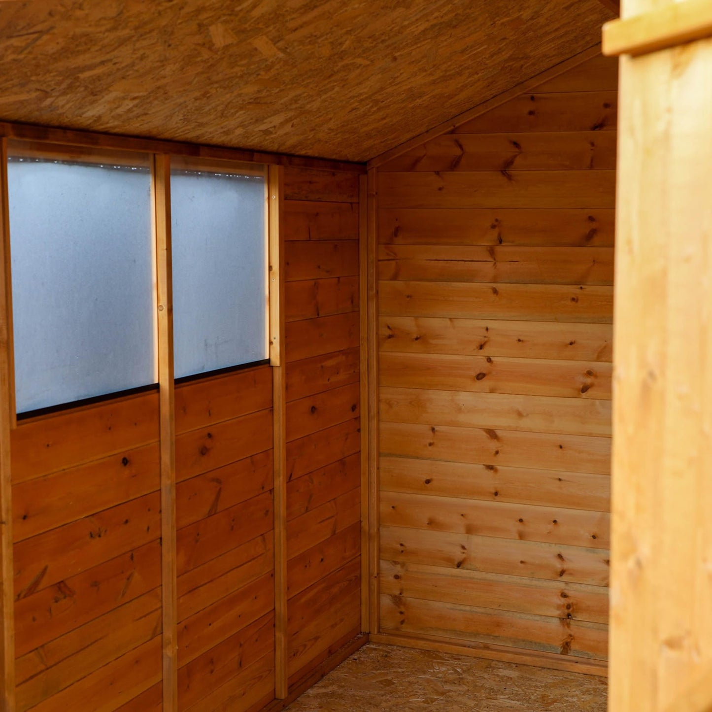 Waltons 8x6 Wooden Garden Shed | Shiplap Apex Roof Outdoor Storage Shed with Windows & Single Door | Tongue & Groove Timber | 8ft x 6ft Weatherproof Shed with Felt & Fixings