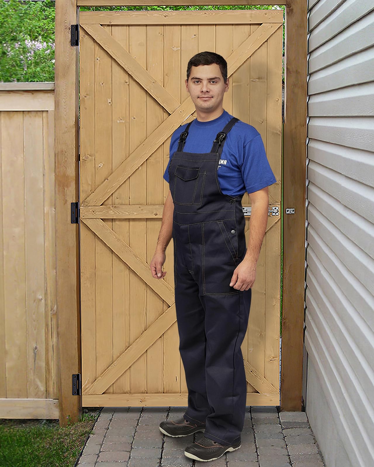 DKIEI Wooden Garden Gate, 183x100 cm Wooden Gate for Garden, 2.5cm Thickness Fully Framed Wood Door with Latch and 3 Hinges for Pathway Garden Entrance, Farm House, Pasture