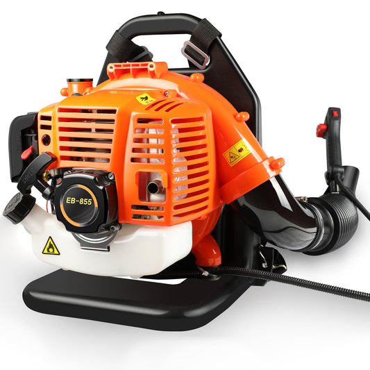 LabTEC 2 Stroke Gas Powered Leaf Blower, 43CC Petrol Backpack Leaf Vacuum, Speed-adjusted Cordless Garden Blower for Cleaning Patios Leaves Grass Cutting Blowing Shredding Dusting Snow Removing