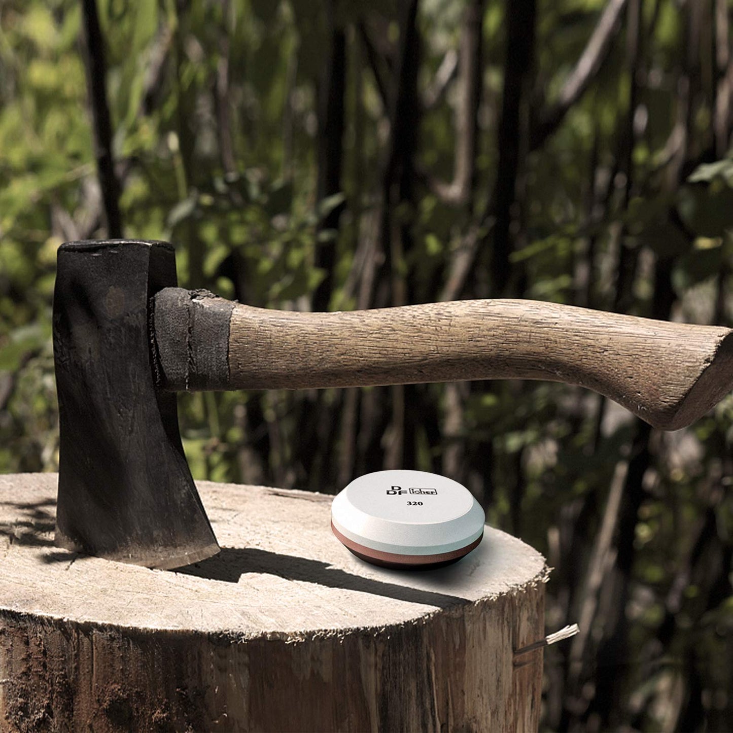 DDF IohEF Axe/Hatchet Sharpening Stone 180/320 Grit, Professional Garden Tool/Lawnmower Blade Sharpener, Axe Sharpener with Portable Bag, for Garden Tools, Chisels, Axes, Secateurs, Pruner etc
