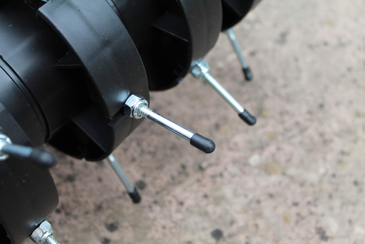 Greenkey Rolling Lawn Aerator, Manual 300mm Spiked Roller, Green, Mixed Materials, Compact Style