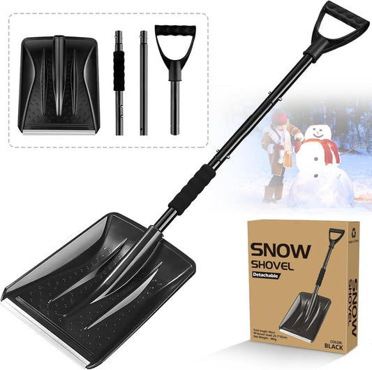 Snow Shovel, 2025 New Upgrade Lightweight Portable Adjustable Large Capacity Shovel, Telescopic Snow Shovel, Suitable for Car Lanes, Beaches, Gardens, Camping, and Emergency Situations