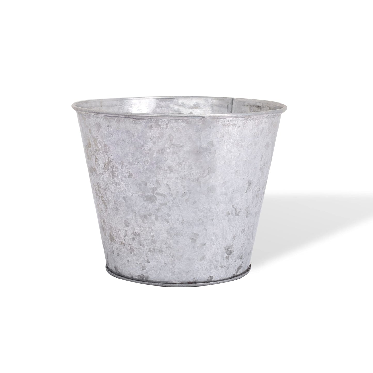 Katai Galvanised Metal Planter Buckets - 6 Pack Small Metal Buckets for Indoor Plants, Herb Garden, Orchid Pots, Hanging Plant Holder, Flower Pots, Wall Planters, Garden Decor - with 6 Plant Labels