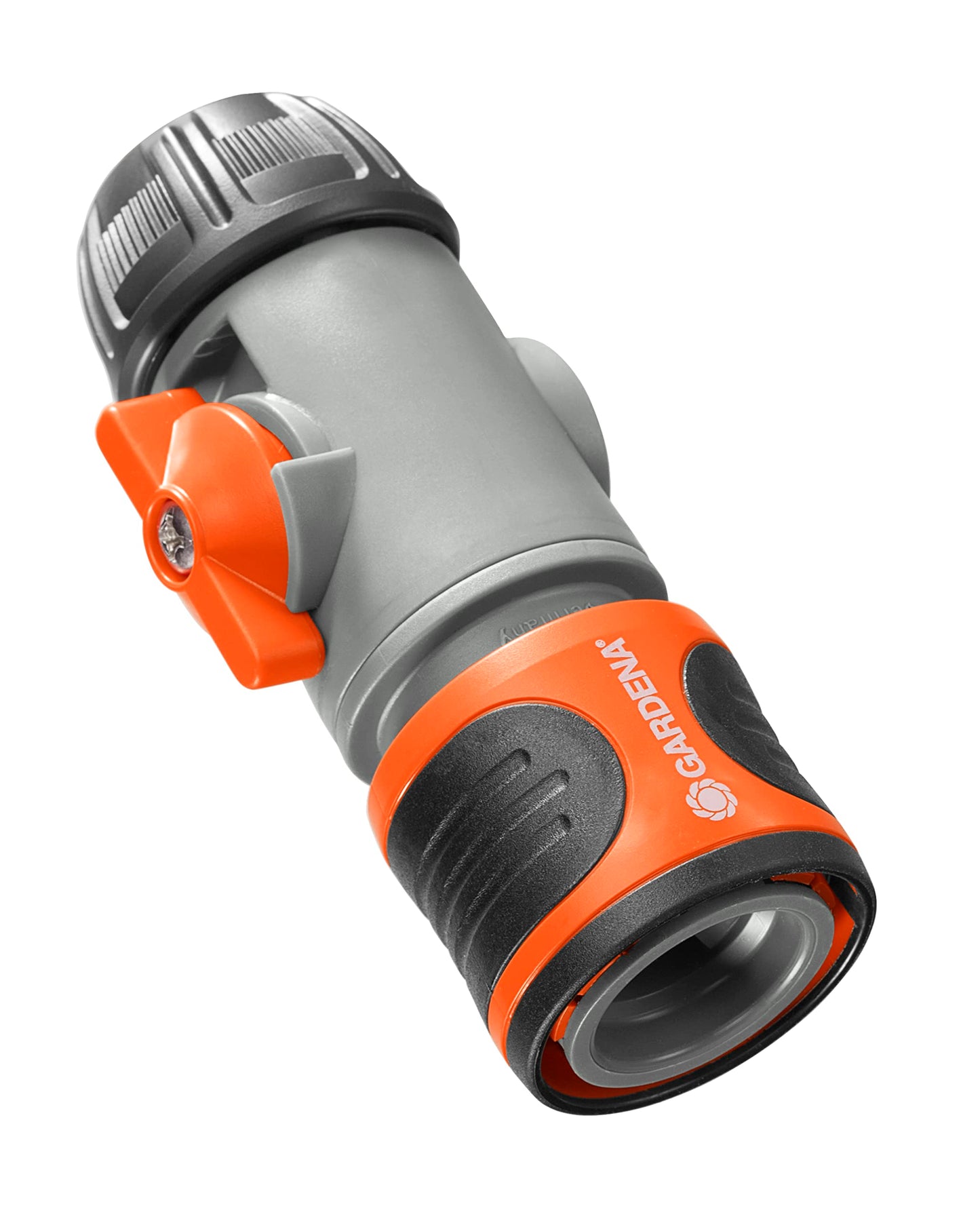 Gardena Hose Connector with Control Valve: Connection Piece to Change Accessories, Especially with high Water Pressure, Control and Block Water Flow, Used at The end of The Hose, Packaged (2942-20)