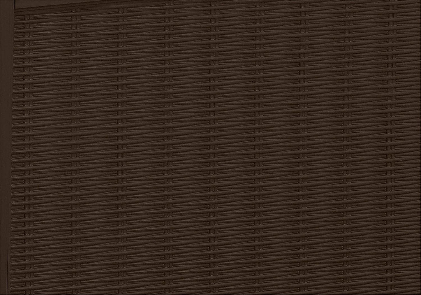 Keter Borneo 416L Outdoor 60% recycled Garden Furniture Storage Box Brown Rattan Effect | Fade Free | All Weather Resistant | Safe and Secure | Zero Maintenance | 2 year Warranty