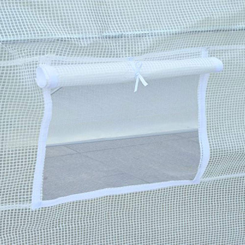 4m x 2m Polytunnel"Strongest In It's Class" a fully Galvanised Structure with more Diagonal & Roof Bracing than all others. Metal Hinged Door | Multi-Window