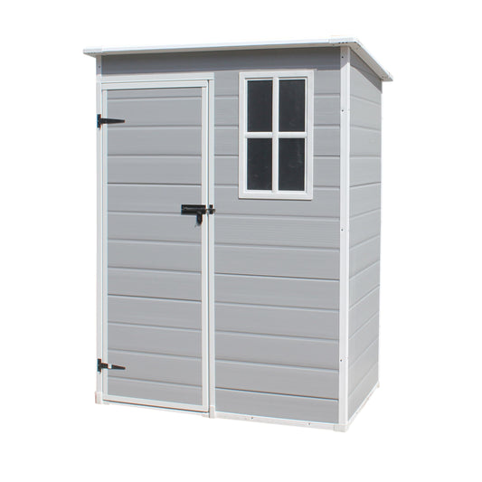 Panana Plastic Garden Storage Shed Outdoor Storage Includes Plastic Floor, Strong Structure House Tool Shed (L x W x H) 79 x 152x 192 cm