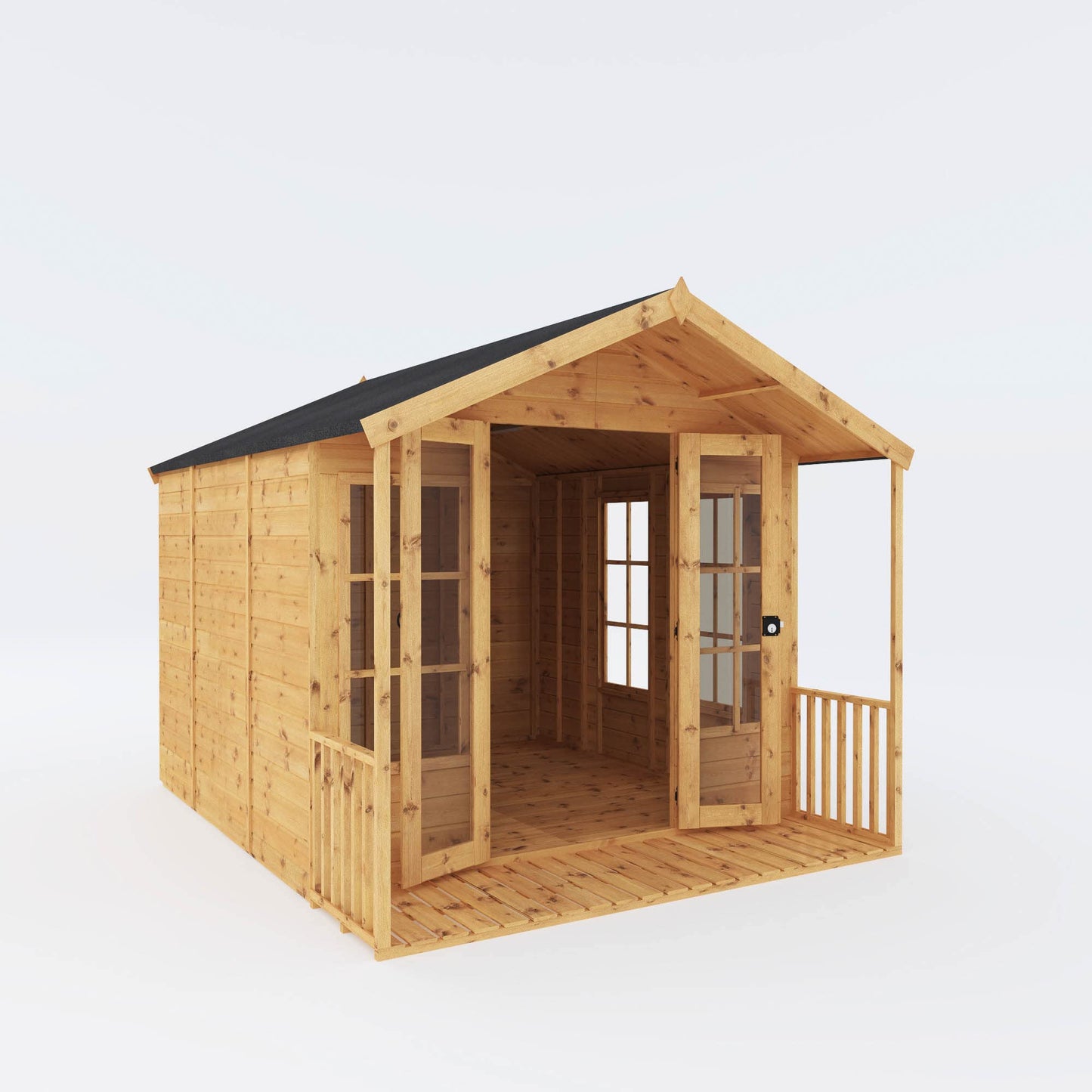 WALTONS | 10 x 8 Wessex Wooden Summerhouse | Apex Roof | Shiplap Tongue and Groove | Garden Room Sun House | 10 Year Anti Rot Guarantee | 10 x 8 10ft 8ft