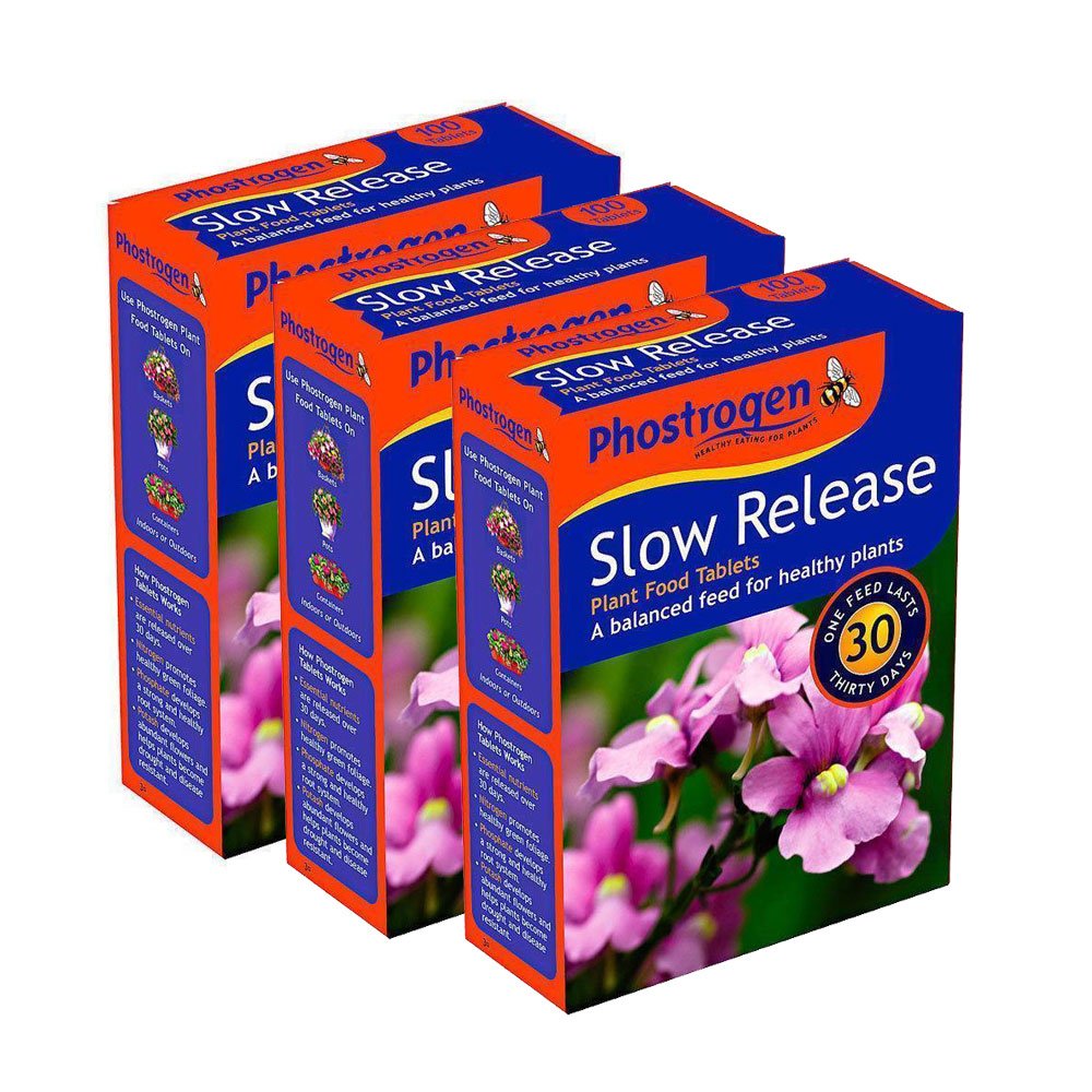 3 PACK Phostrogen Slow Release Food Plant Tablets 300 Tablets - Balanced Feed for Healthy Plants