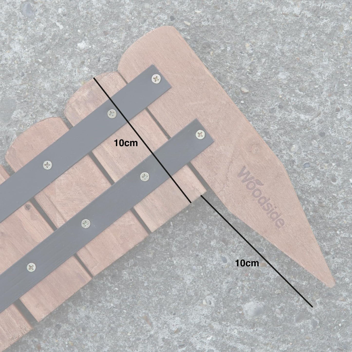 Woodside Log Roll Wooden Border Fence - 203cm x 10cm