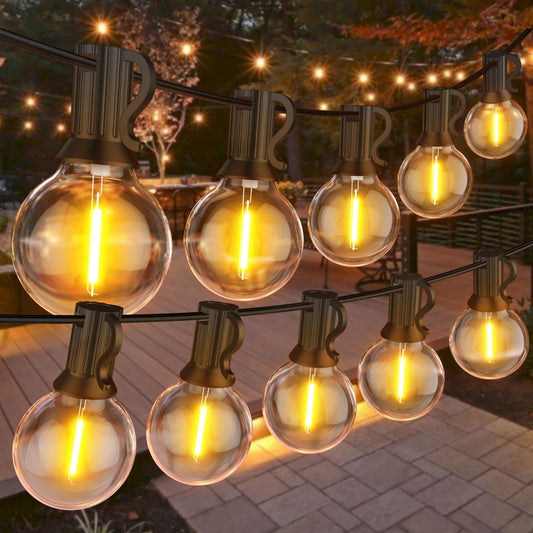 Garden String Lights, 30M/100FT IP45 Waterproof Led Festoon Lights Outdoor, 50-2 Indoor Outdoor Globe Led String Bulbs for Garden, Pergola, Yard, Wedding, Christmas, Backyard, Terrace, Party, Patio