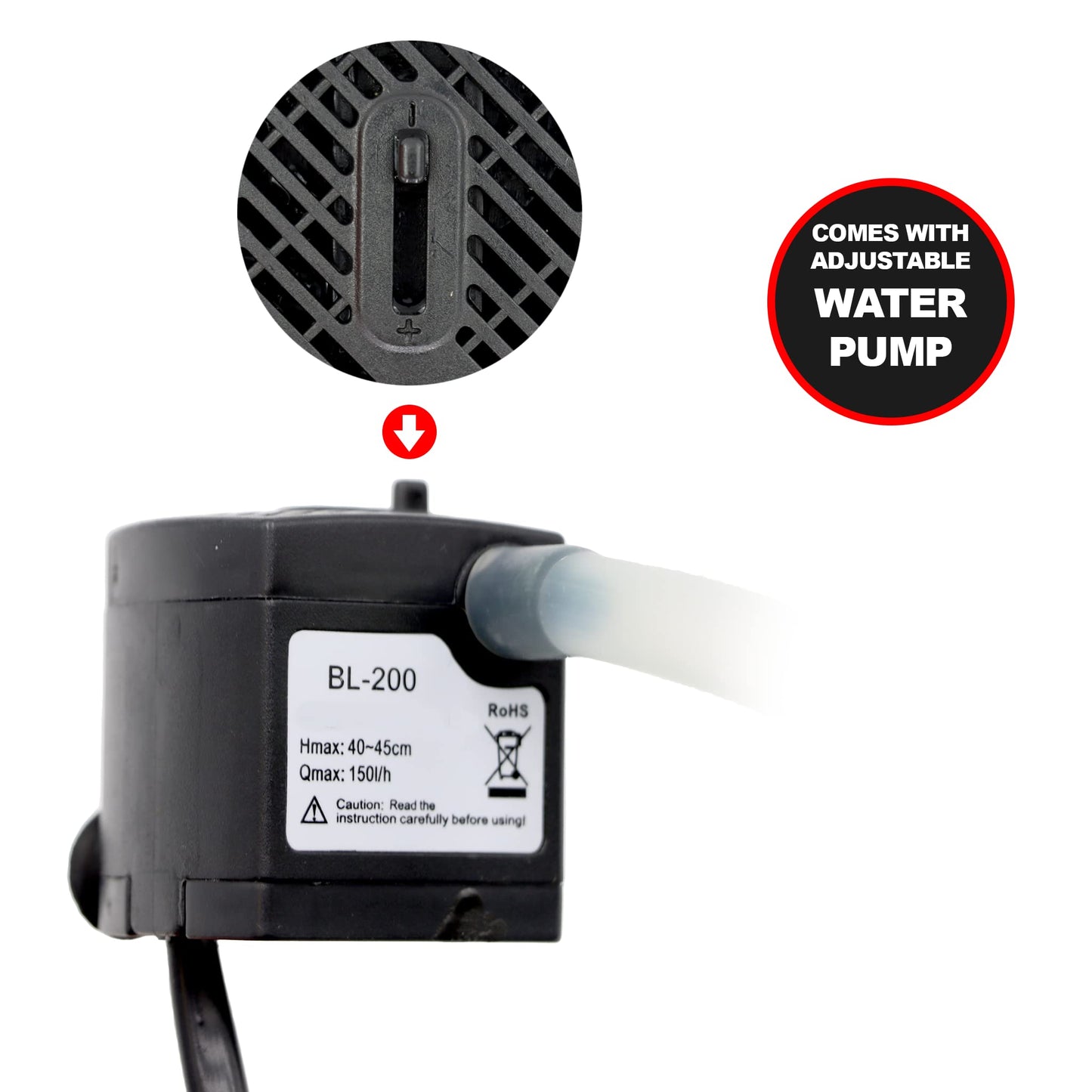 Roamwild Pop Up Pond Garden Water Feature Pond Set - Raised Aquarium For Patio Kit With Easy Fit Aeration Pump - 700mm/27.5 inches Diameter x 270mm/10.62 inches high. Capacity 105 l / 23 Gallons