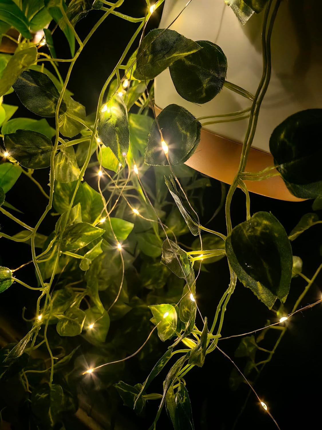 2 Pack Hanging Planters for Indoor Plants with LED Lights, Watering Hanging Pots Hanging Baskets Hanging Flower Pots with Drainage Holes & Removable Tray Outdoor Hanging Plants for Boho Home Window