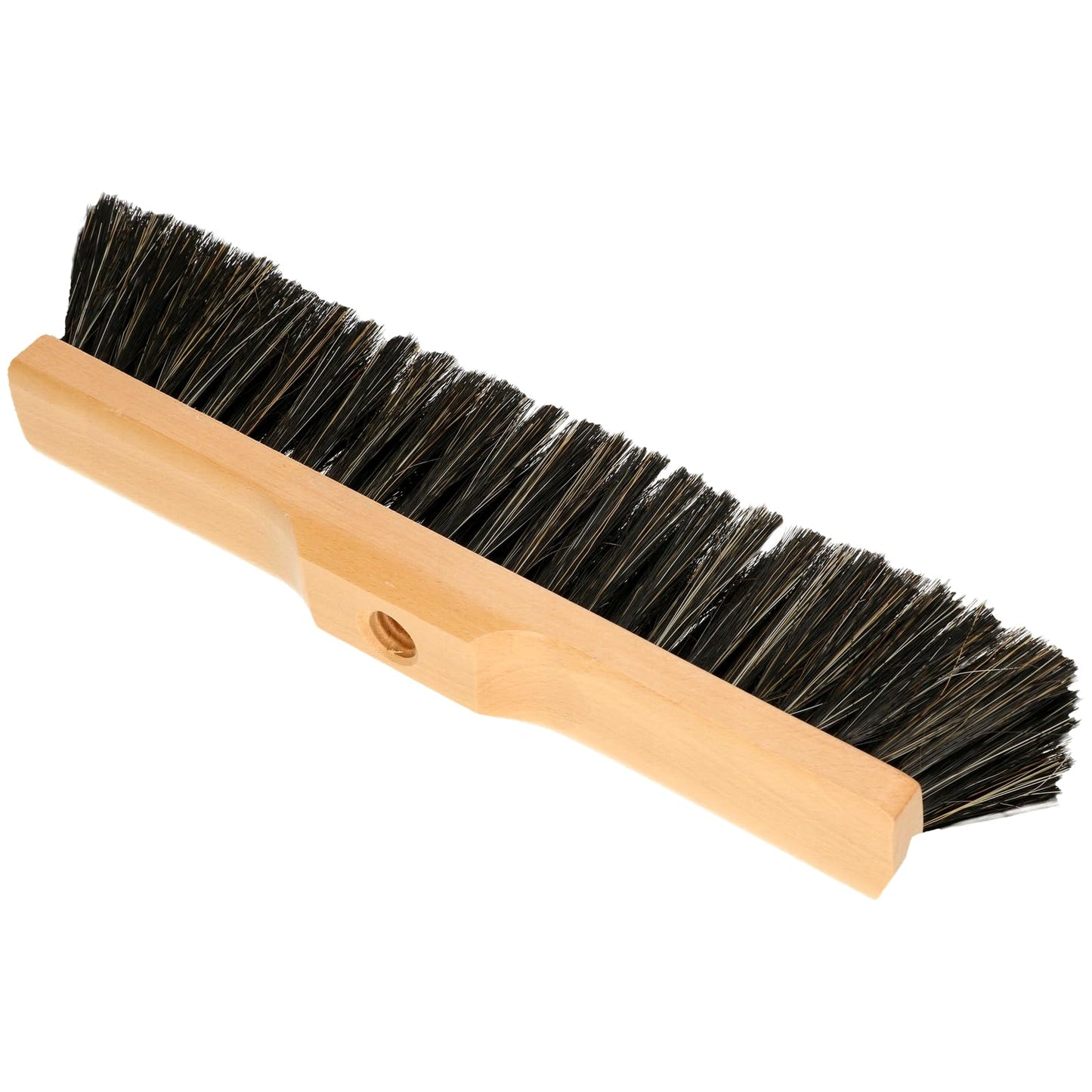 Indoor Broom Soft Bristle Sweeping Brush - Ideal Kitchen Broom for Laminate, Vinyl, Wooden Floors - Flexible Nylon & Natural Bristles, 120cm Wooden Handle - Perfect for Fine Dust & Crumbs (30cm / 12”)