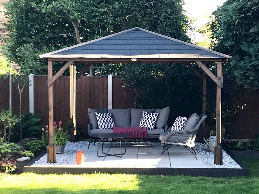 Dunster House Wooden Garden Gazebo 10' x 10' Heavy Duty Hot Tub Shelter Utopia 300