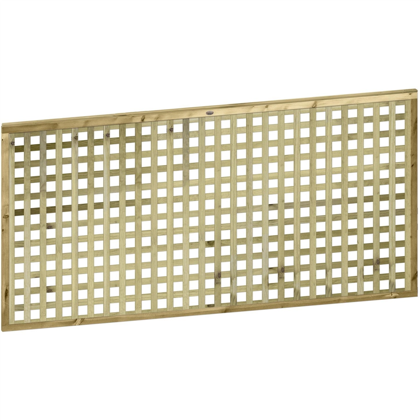 Chunky Urban Square Heavy Duty Framed & Capped Wooden Trellis (45mm Thick) Width: 6ft (183cm) x Height: 3ft (90cm) Decorative Fence Panel Topper/Garden Divider/Wall Art/Plant Vine Clingin Grower