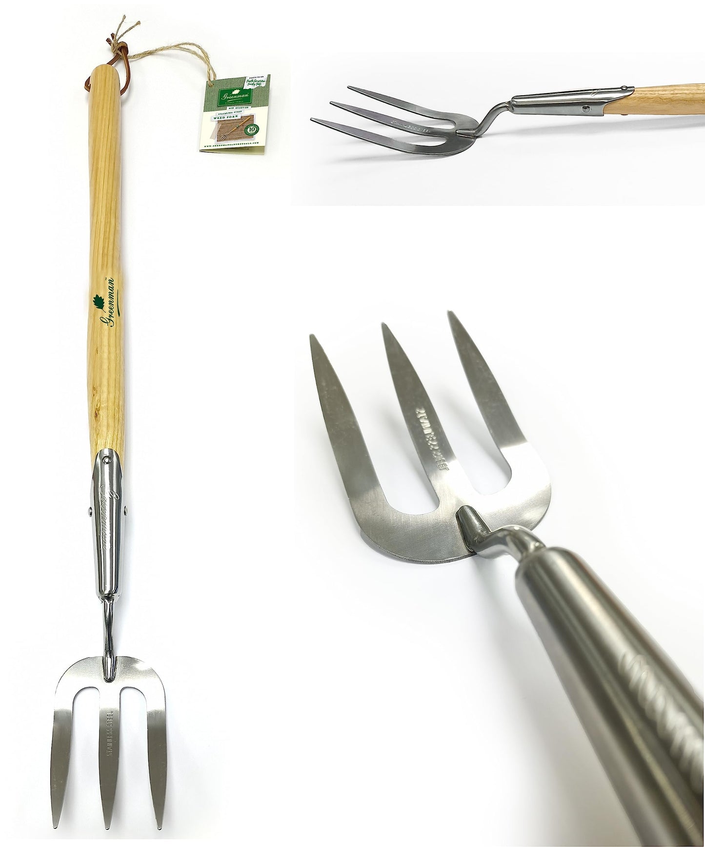 Garden Gift Set Long Handle Trowel & Fork Gift Set Stainless Steel Hand Tools Great gift for people with a back issues or the elderly