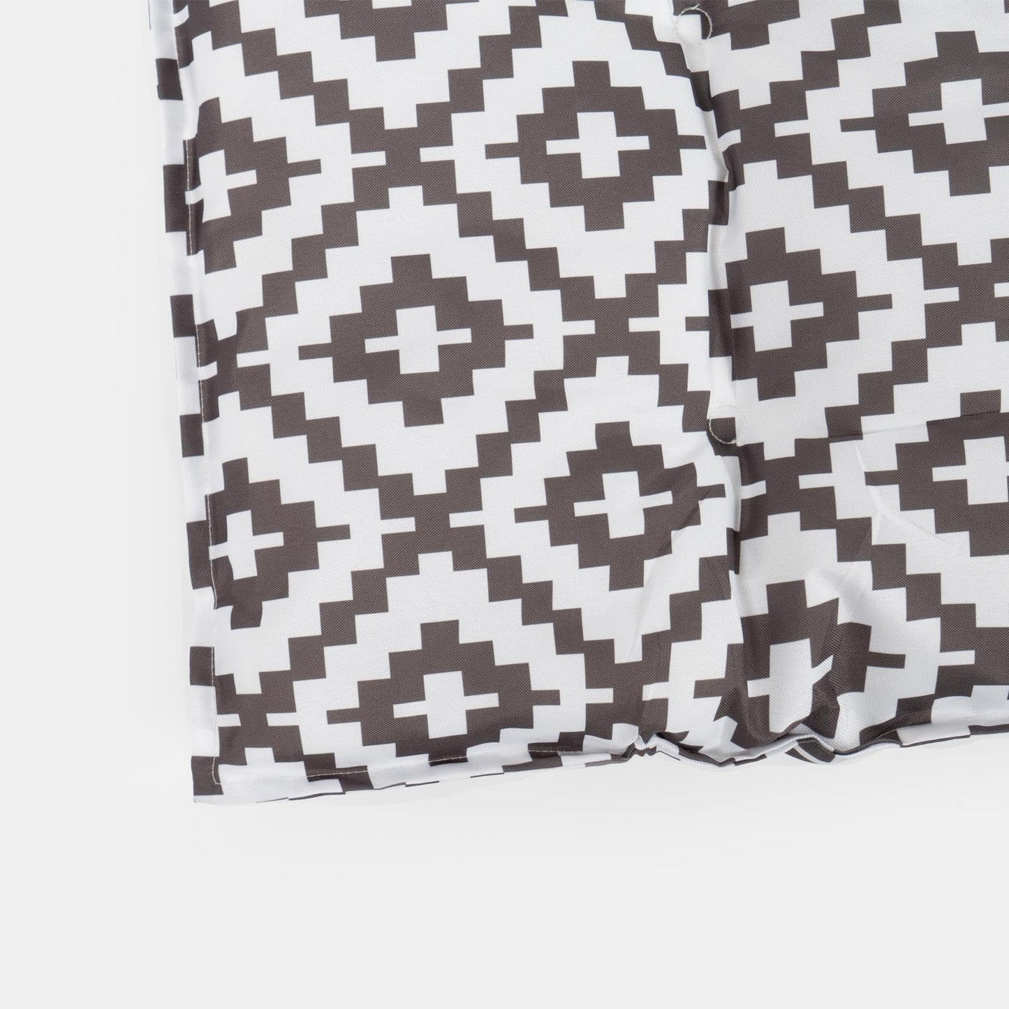 OHS Grey Garden Cushions for Bench, 2 Seater Bench Cushion Soft Outdoor Seat Pads for Garden Furniture Patios Water Resistant Comfy Bench Seat Cushion, Geometric