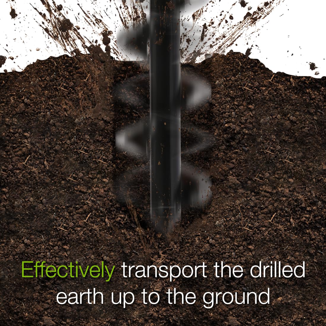 WORKPRO Auger Drill Bit Set with Hex Drive 2-Piece, Garden Post Hole Digger for Planting Bulbs Seedlings, 4x22cm 8x30cm