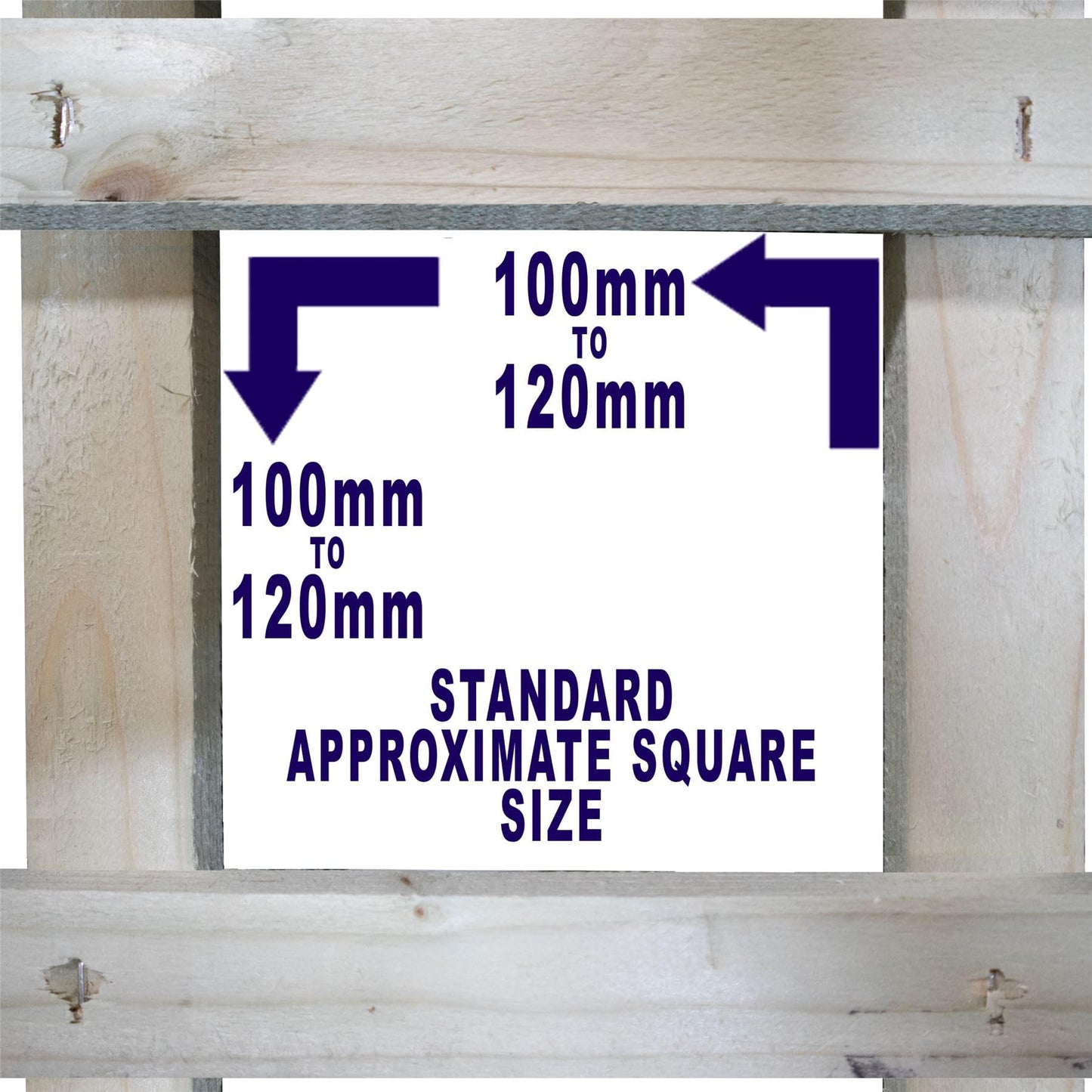 Width: 6ft (183cm) x Height: 5ft (150cm | 1500mm) Premier Flat Top Square Trellis Fence Topper Panel or Wall Climber Standard Design 120mm Square Holes for Added Privacy