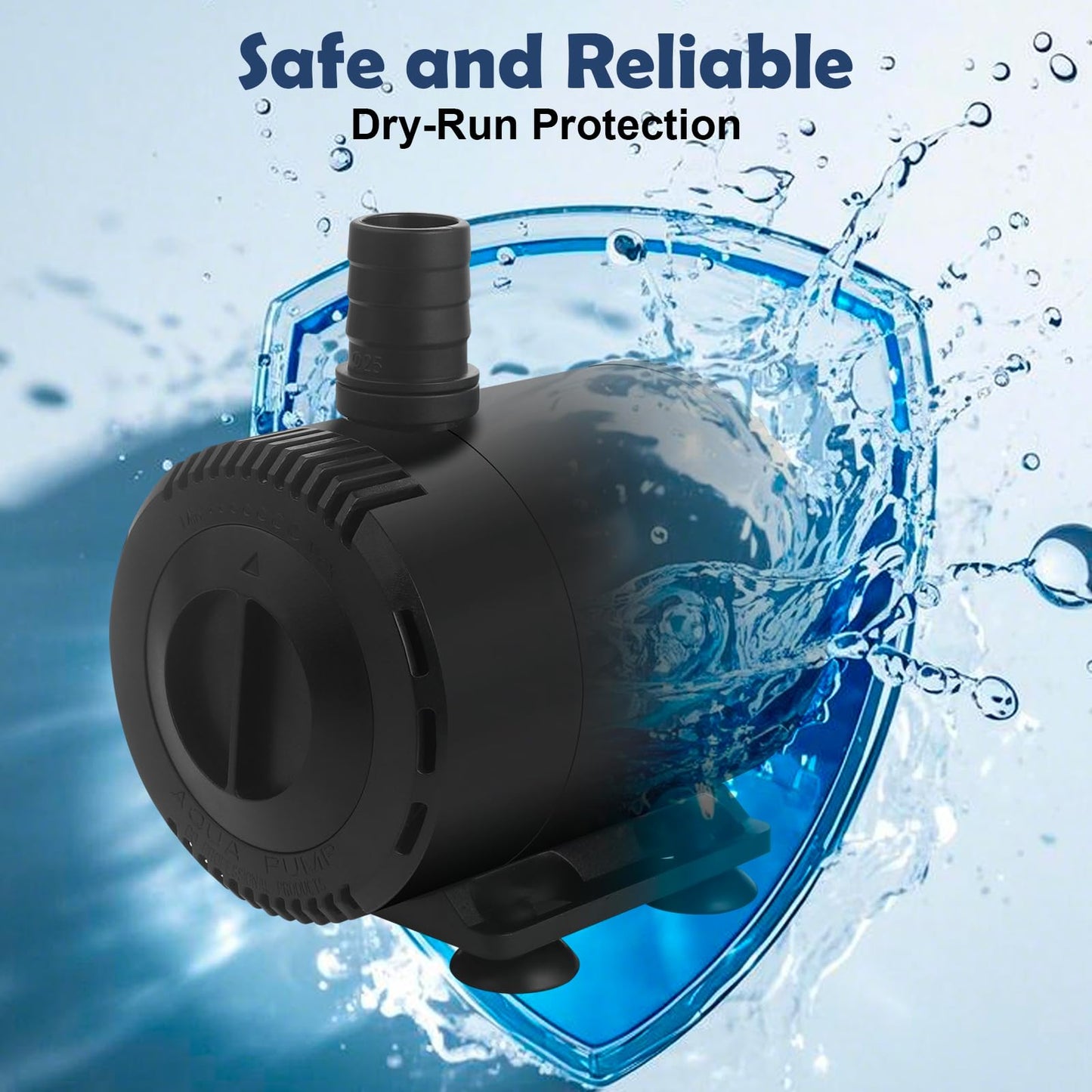 BAITAI Submersible Water Pump, 2000L/H 35W Ultra Quiet Aquarium Water Pump with Flow Control and Dry-Run Protection, Fountain Pump for Fish Tank, Pond, Hydroponics, and Water Features with 4 Nozzles