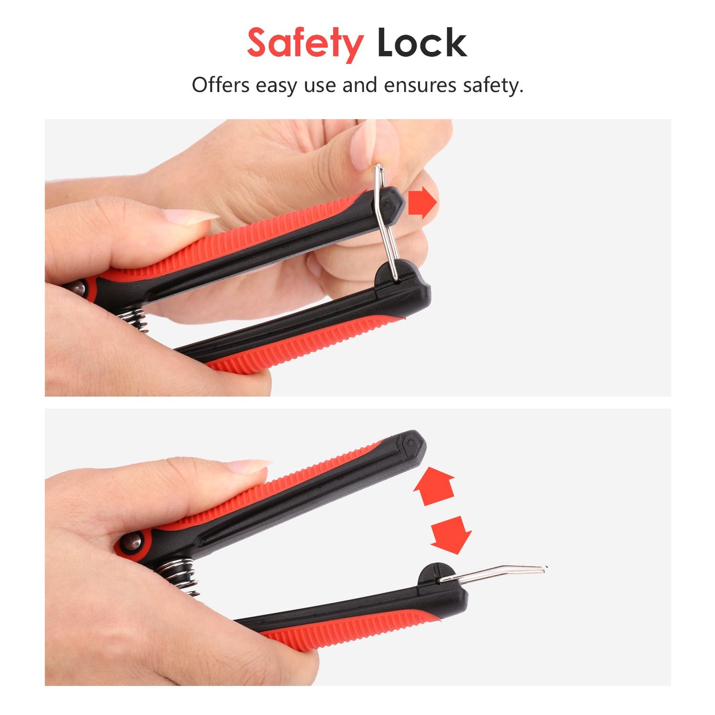 Housolution Pruning Shears, Secateurs, Heavy Duty Stainless Steel Gardening Hand Pruner Pruning Shear Ultra Sharp Multi-Purpose Garden Scissors for Fruit Picking, Trimming Plants Flowers, Black&Red