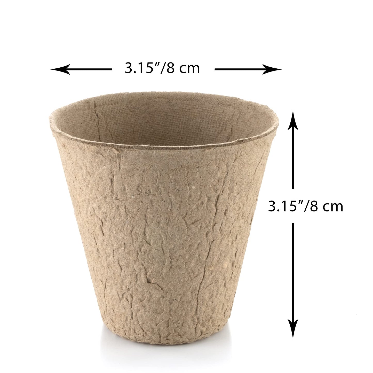 Little Chiltern Co 70 pack Biodegradable Organic Fibre Seedling Pots for Plant | Round Fiber Plant Pots for Outdoor Indoor Growing Plants | Seed Starter Nursery Plant Pots | Eco-Friendly Planting Pots