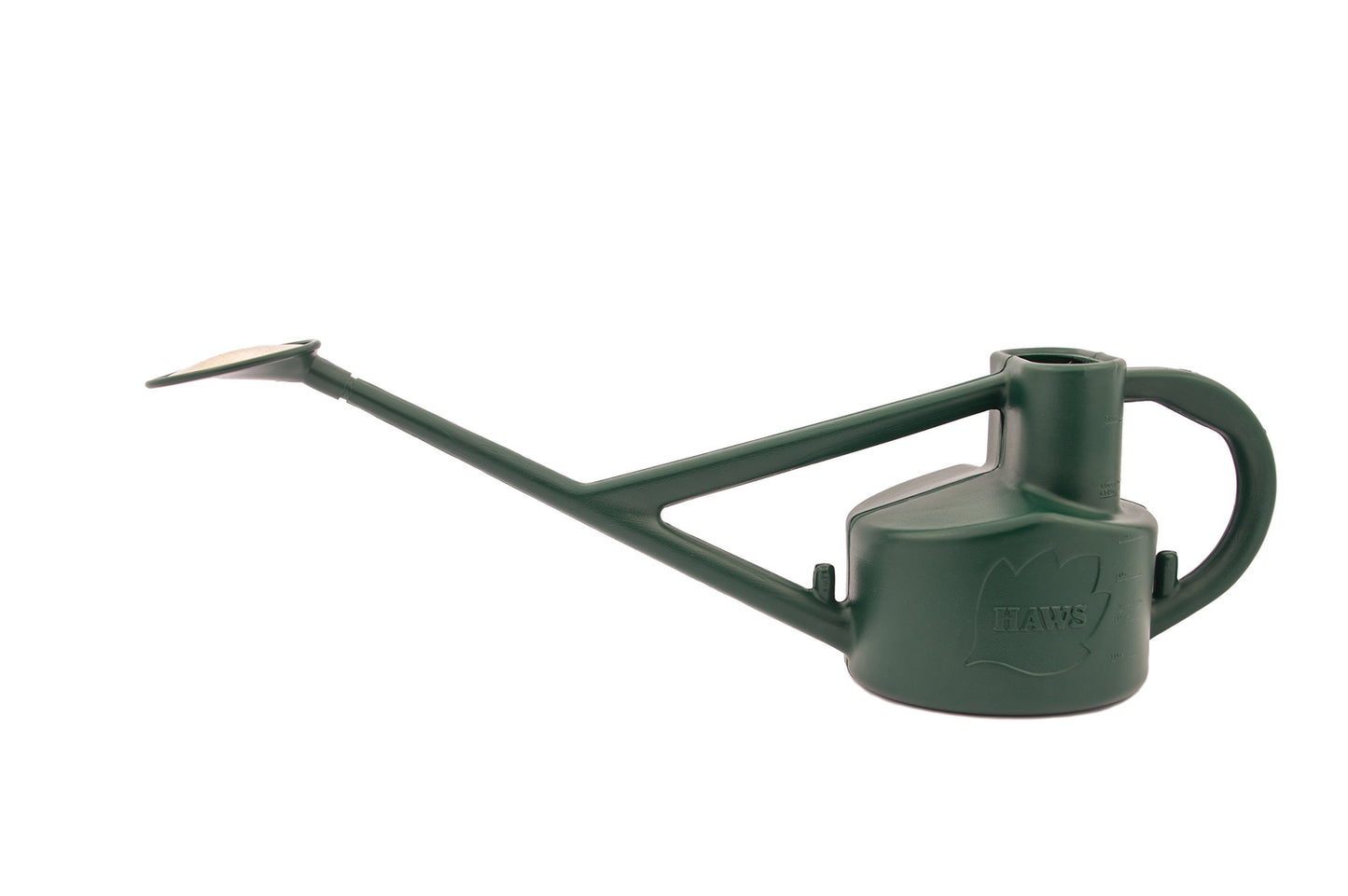 HAWS The Selly Soak Outdoor Garden Watering Can | Green | One Gallon | Long Reach Spout | Interchangeable Plastic Oval Rose | Three Year Guarantee
