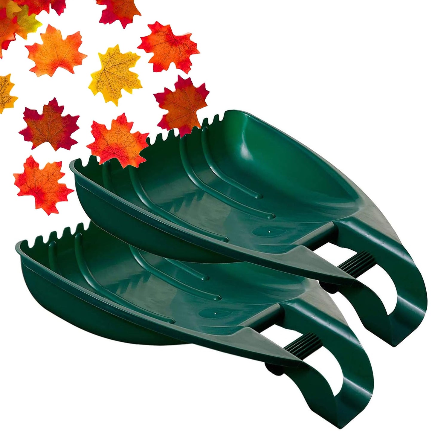 STORM TRADING GROUP Set of 2 Leaf Grabber Garden Waste Rubbish Cleaning Tool Strong Leaf Collector Lightweight & Easy to Use Ideal For Grass, Leaves, Soil, Scoop Collector With Strong Secure Grip