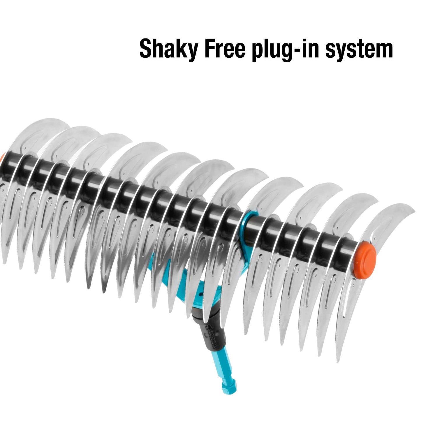 GARDENA Combisystem cutting rake: rake for removing moss and thatch, 35 cm working width, made steel, even for raking refuse and stones suitable (3392-20)