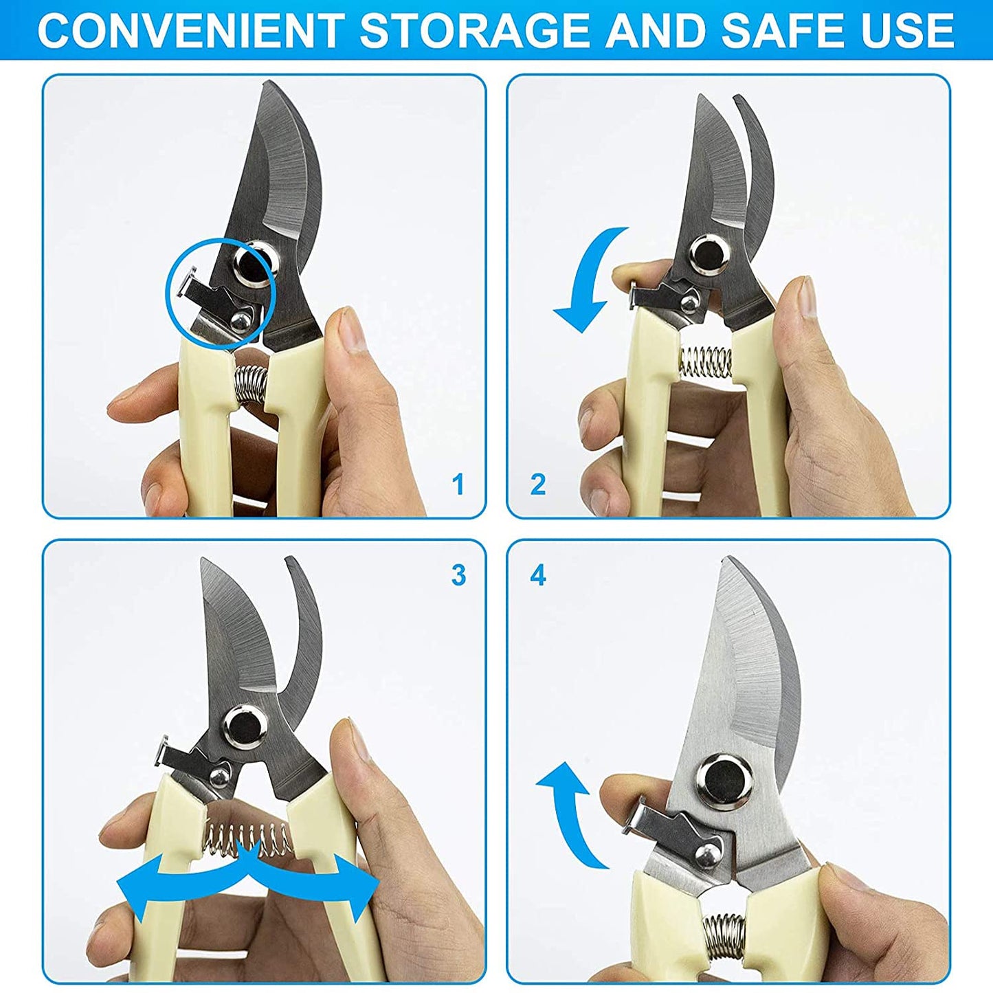 Garden Pruning Garden Secateurs Hand Pruners Pruning Shears for Branches, Flowers,Fruits Picking, Trimming Plants, Bonsai (Plastic)