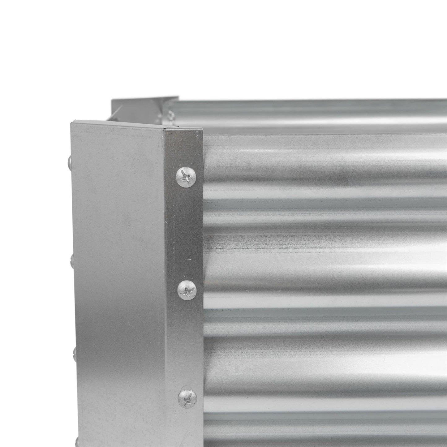 Harbour Housewares Raised Garden Bed - Silver - 120 x 60cm - Rectangle - Pack of 2 - Bottomless Galvanised Steel Planter Box for Growing Outdoor Plants, Vegetables, Flowers and Herbs