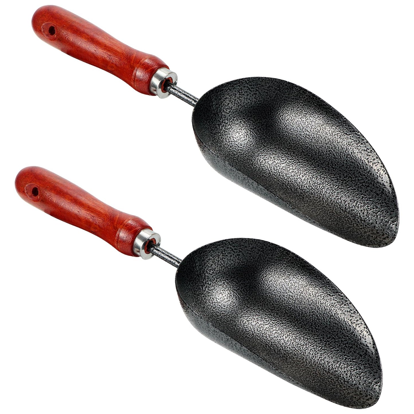 Kunjocy Hand Garden Spade, Garden Scoop Soil Trowel Garden Scoop Soil Shovel Spoons Hand Gardening Scoop Stainless Steel Gardening Scoop for Soil, Fertilizer, Feed Scoop (2)