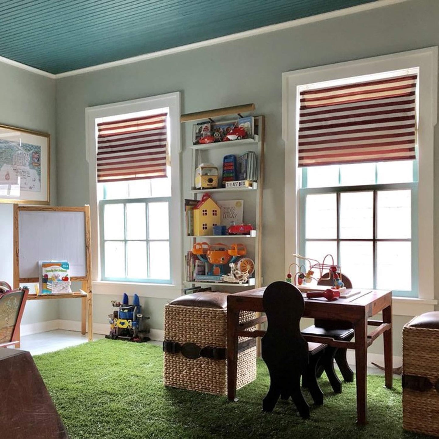 simpa Non Fade Artificial Grass Pile Roll - 4m x 1m / 13ft x 3.3ft - 15mm Pile Height - Set of 4 Rolls