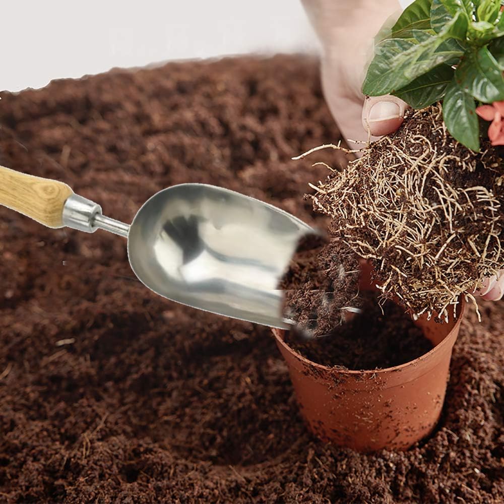 Hand Trowel,WDAOcheng Compost Scoop,Stainless Steel Garden Trowel,Soil Scoop for Weeding, Transplanting and Digging in Garden