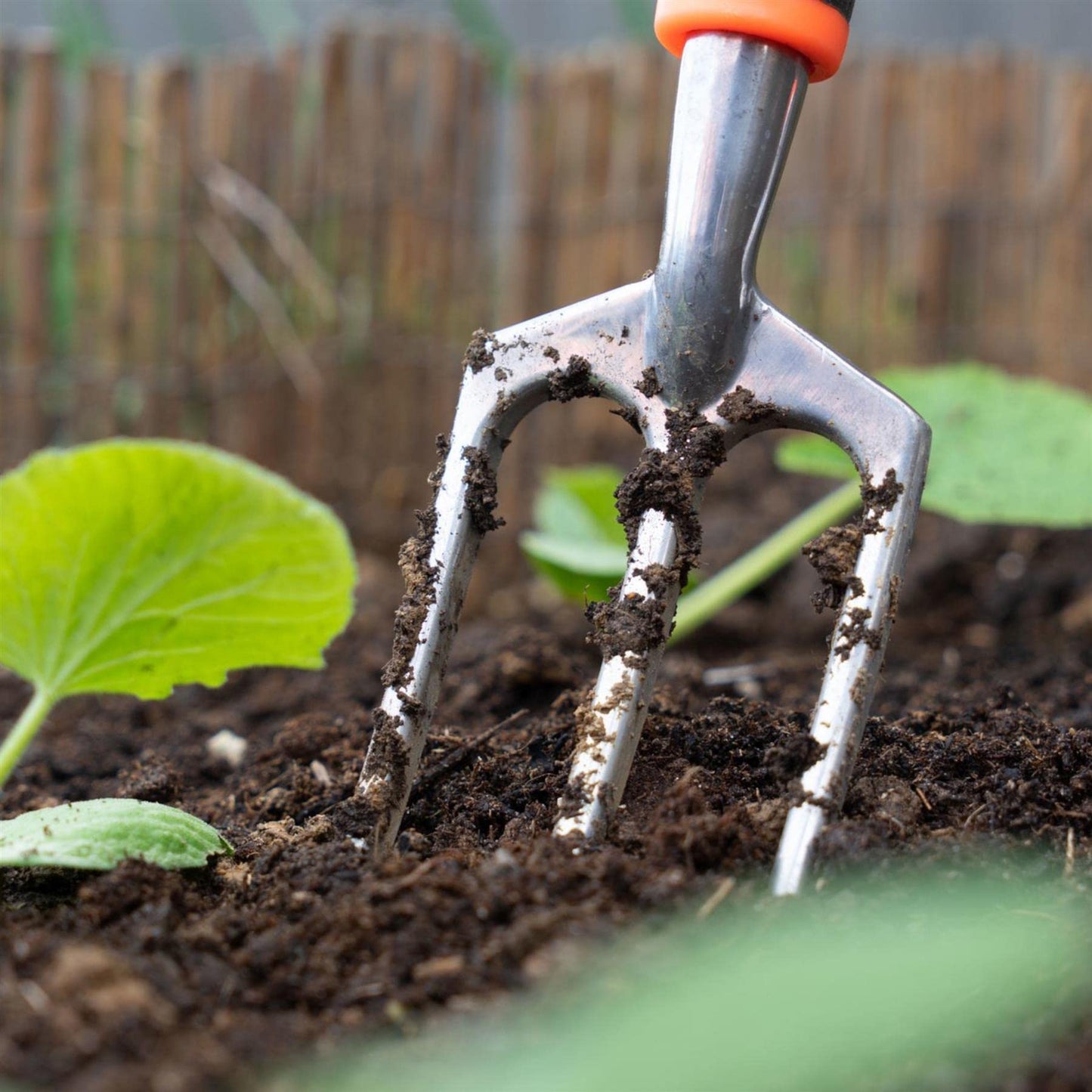 Gardi Orange and Black Premium Aluminium Weed/Planting Fork