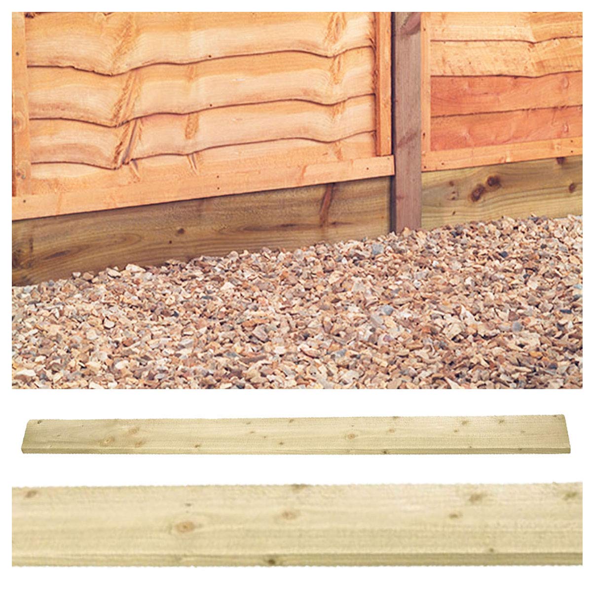 Forest Garden Gravel Board - 1.83m - Pack of 5
