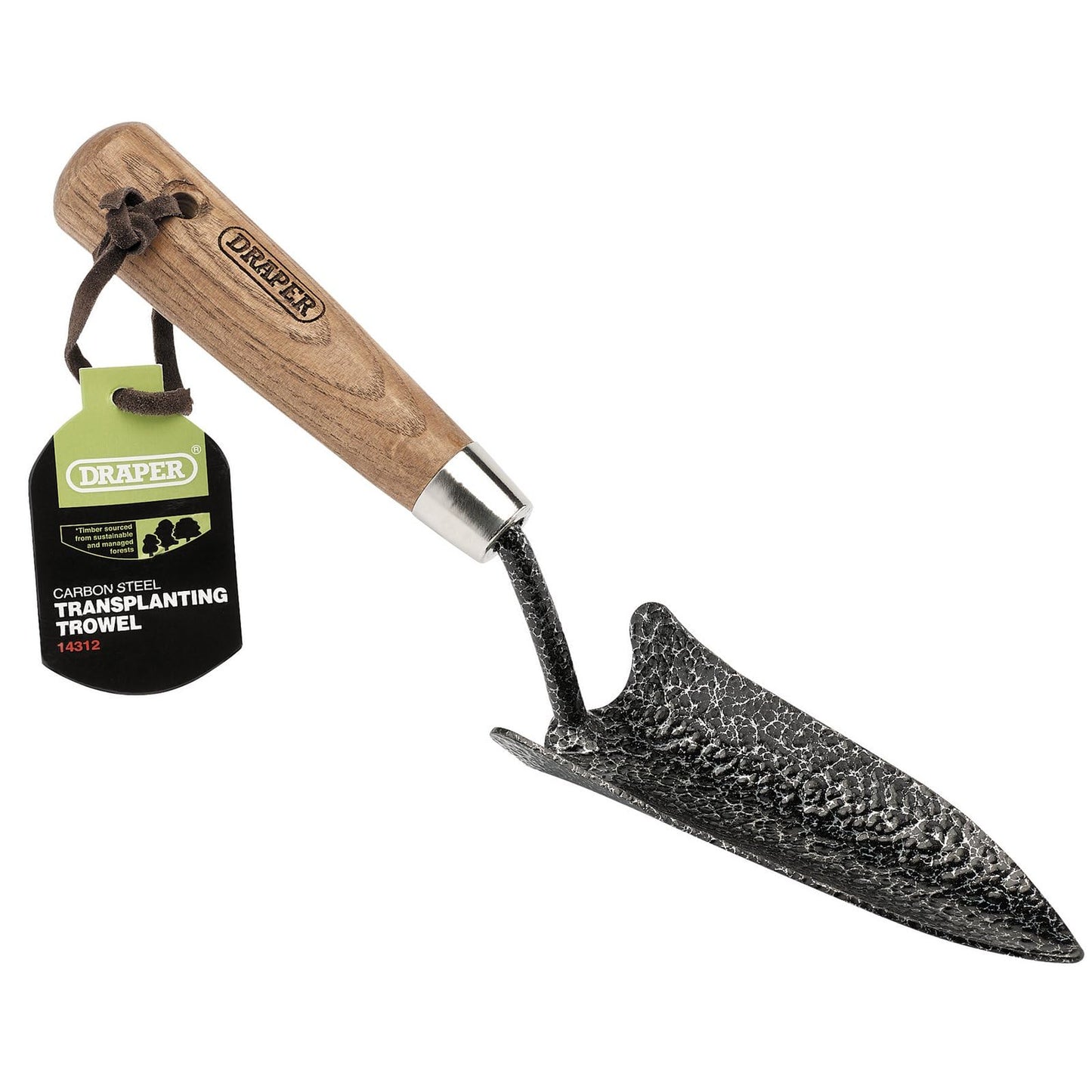 Draper Heavy-Duty Garden Trowel | Transplanting Hand Tool | Gardeening Tools | Ash Handle | Carbon Still Blade | 14312