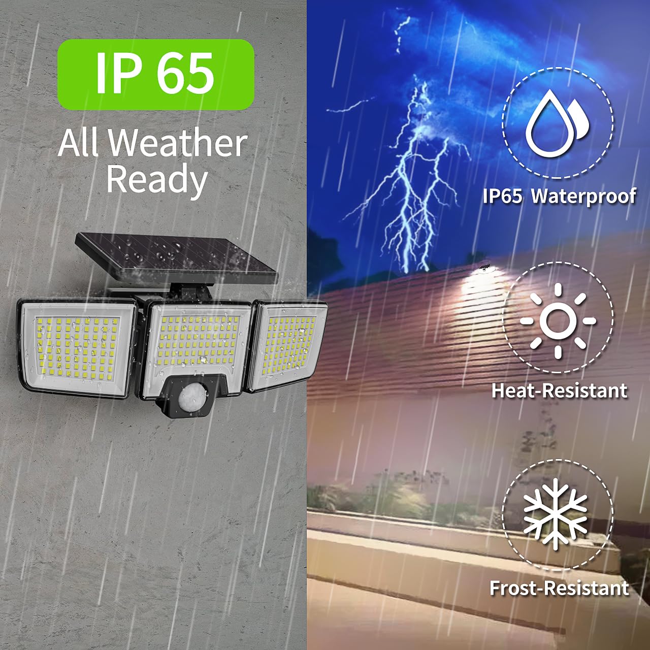 CLAONER Solar Lights Outdoor, Upgraded 216 LED Motion Sensor Security Light with 360° Wide Lighting Angle, Easy to Install, IP65 Waterproof Durable Solar Powered Flood Lights for Outside