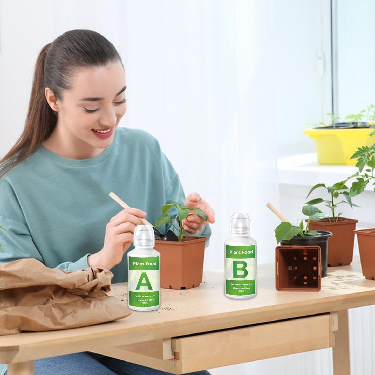 jamgeery Hydroponic Nutrients,Vegetable Growing Nutrients | A & B Plant Food for Hydroponics Growing System and Potted Houseplants, Plant Fertilizer