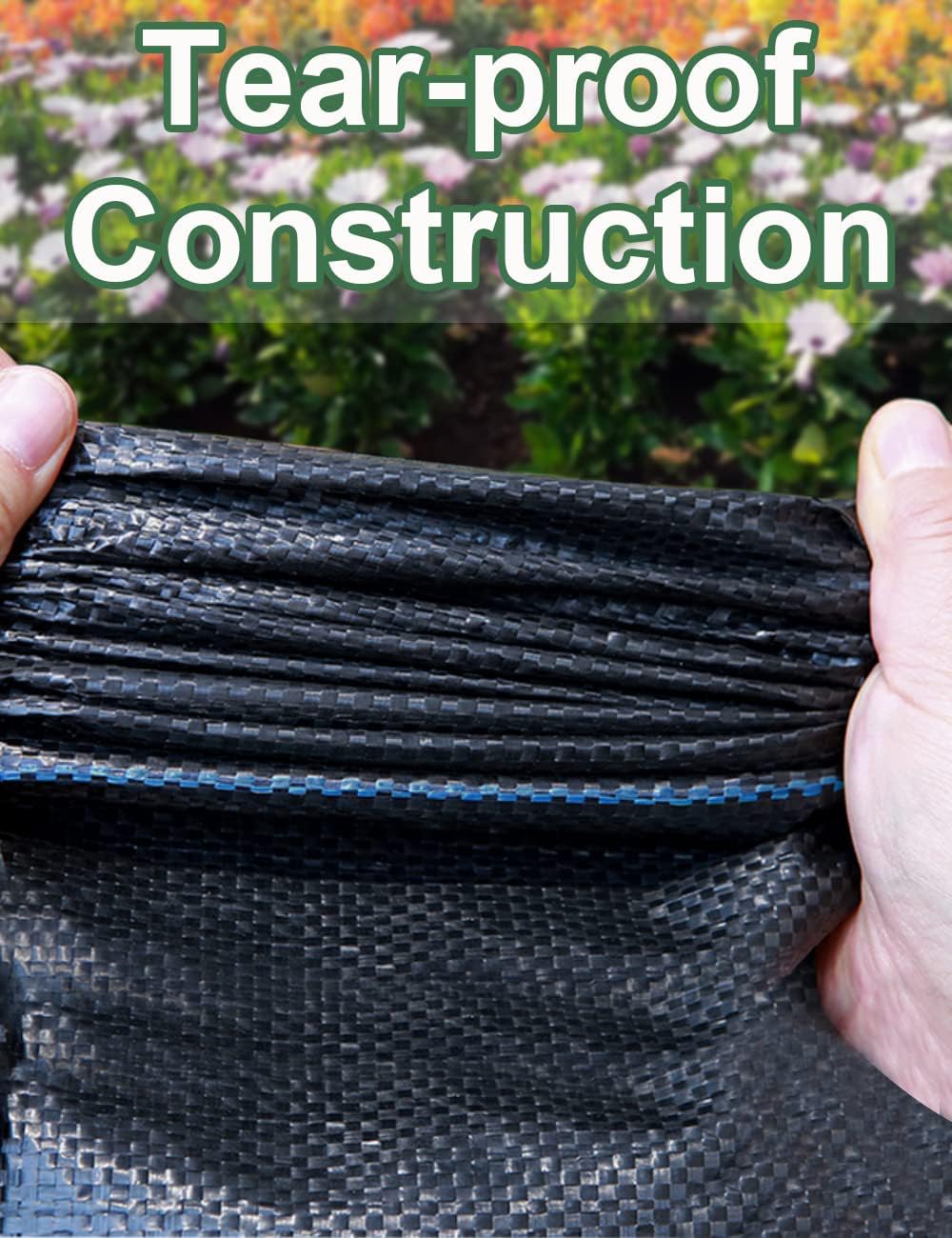 wohohoho 6.6ft x 33ft Weed Control Membrane, 2m x 10m Garden Weed Membrane Heavy Duty Landscape Weed Control Fabric, 3.2oz Weed Suppressant Membrane for Patios, Garden, Flower beds, Pond