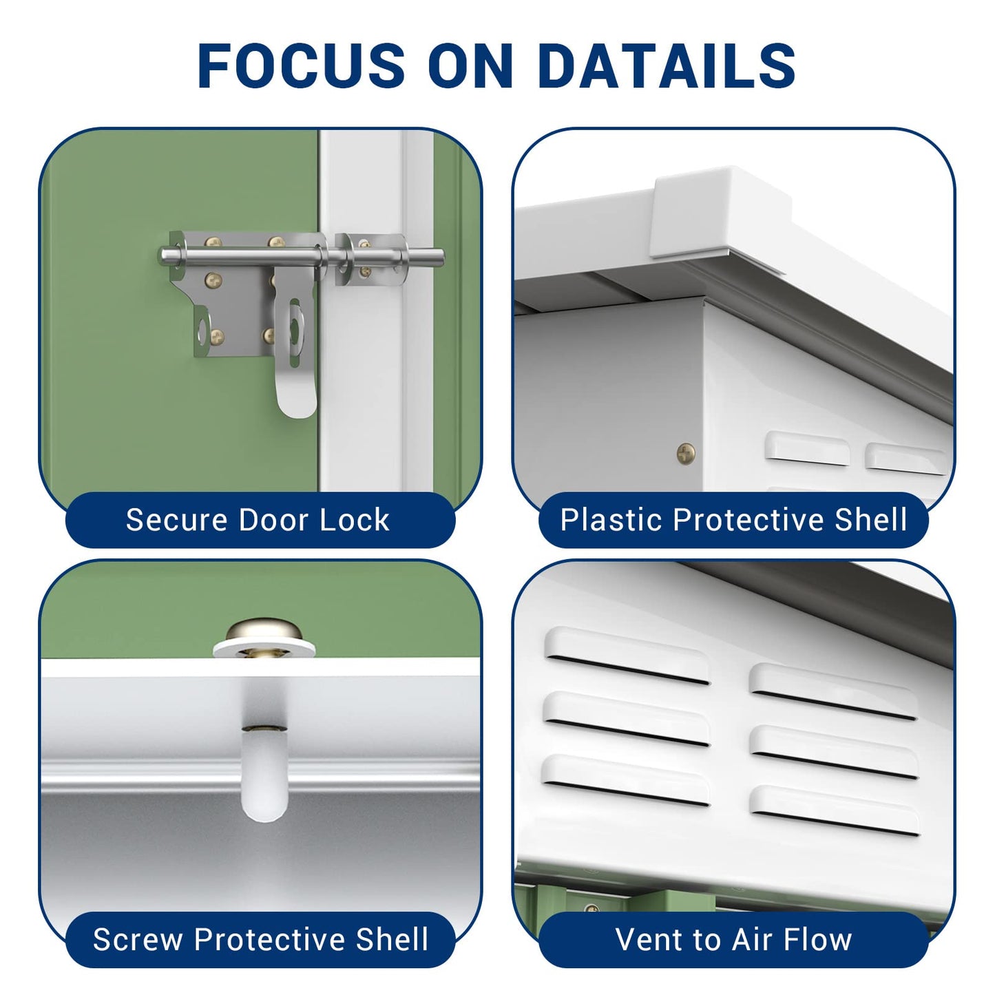 UDPATIO Metal Shed 5x3 FT Outdoor Storage,Garden Storage Shed for Firewood,Garbage Can,Tools,Lawnmower,Bike Shed Waterproof Log Store for Backyard Patio,Galvanized Steel with Lockable Door, Green