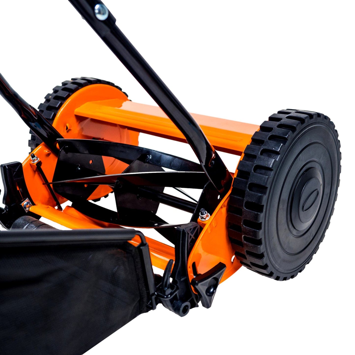 Manual Lawn Mower for Garden - Manual Grass Cutter Machine with 12"/30cm Cutting Width | Cylinder Lawnmower with Roller with 17L Collection Bag | Environmentally Friendly Hand Push Lawn Mowers | eSkde