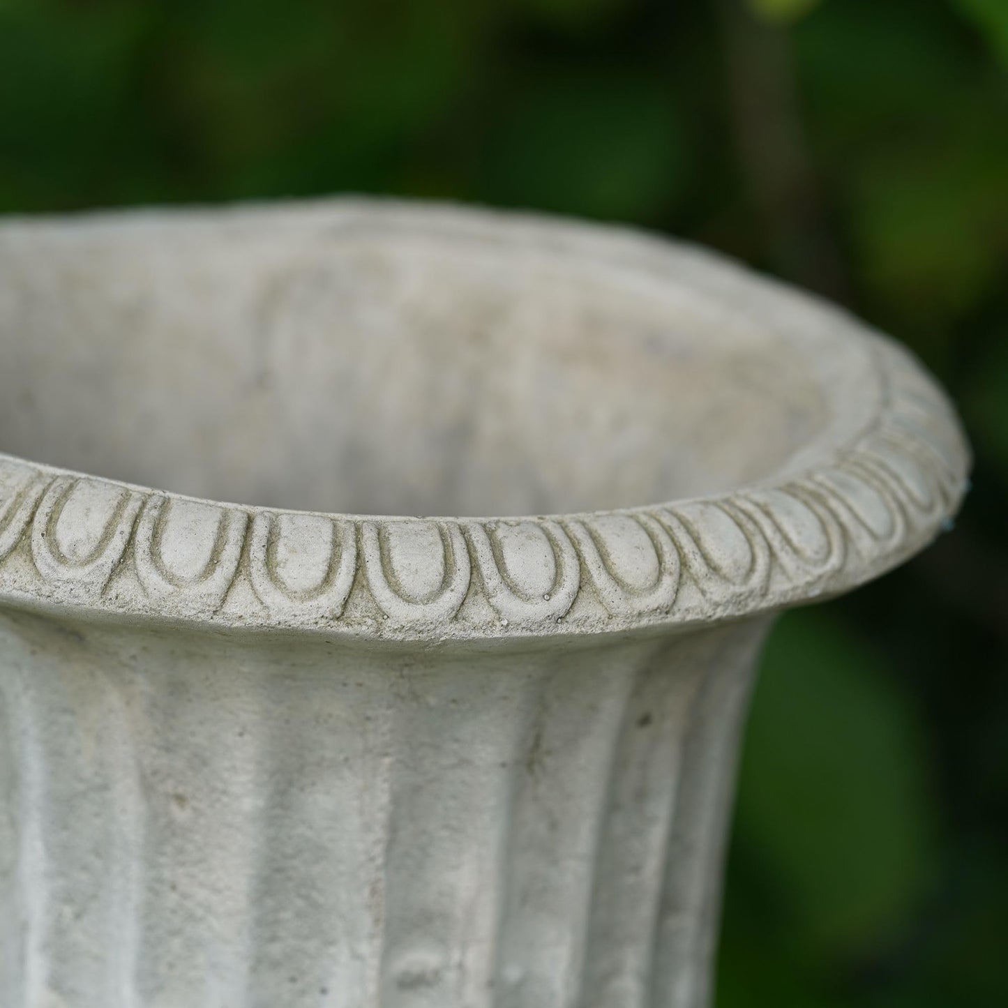 Victorian Stone Urn | Fluted Garden Statue Outdoor Classical Planter Trough Pot