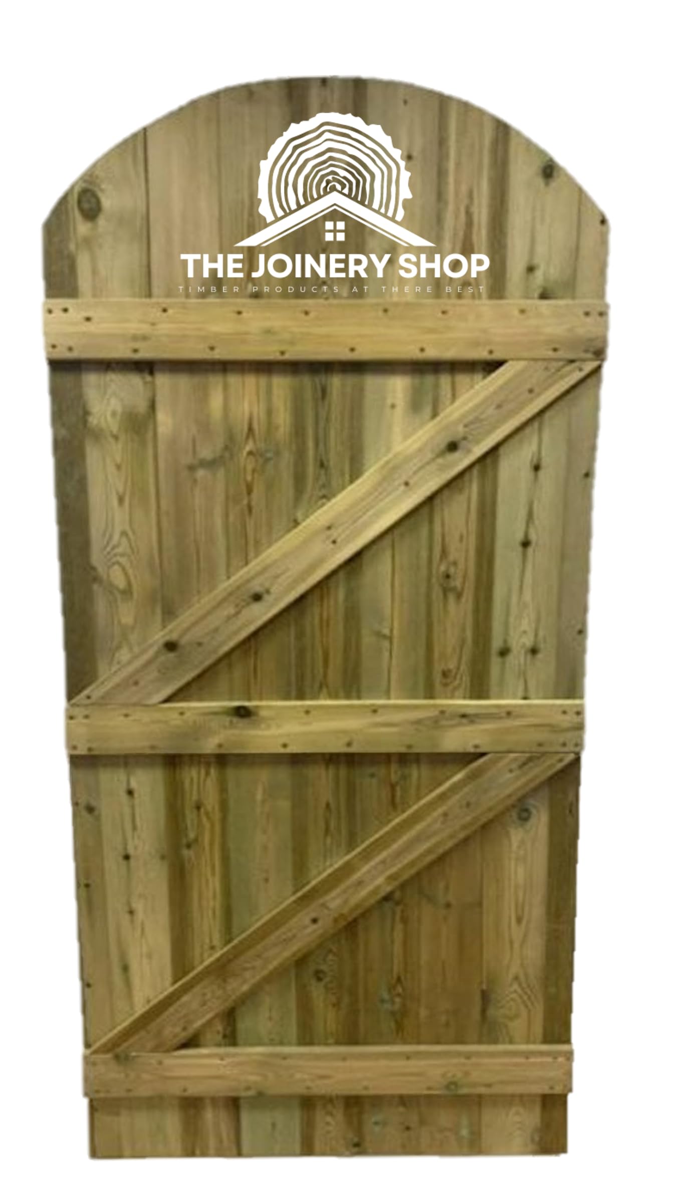 Strong, Treated T&G curved Garden Gate, Ledged and Braced, Tongue and Groove 6ft * 3ft 20mm tongue and groove